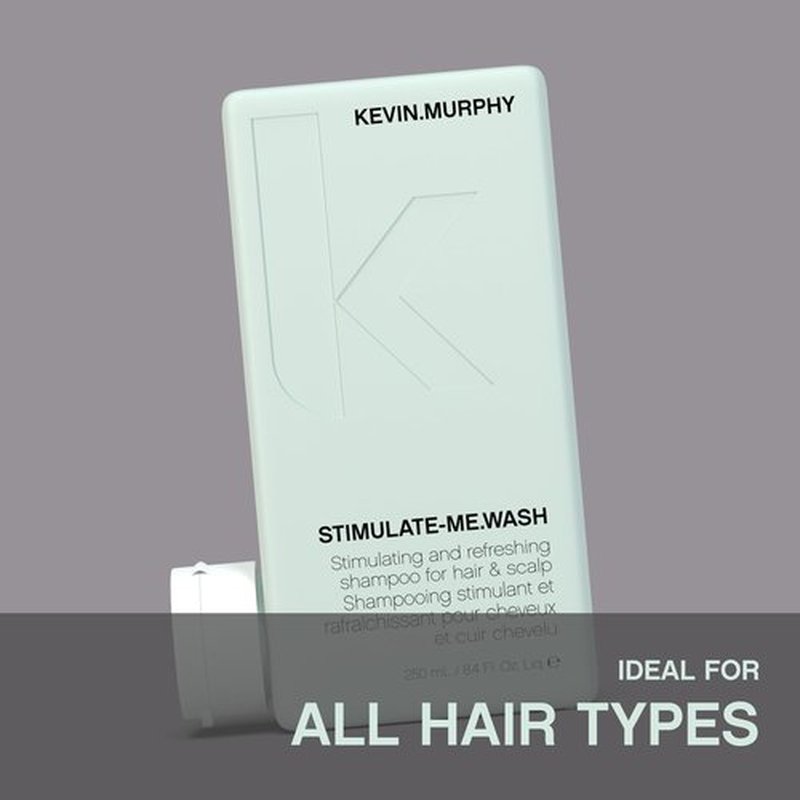 KEVIN.MURPHY STIMULATE-ME.WASH - Clarifying Shampoo for Hair & Scalp - For All Types - Stimulates Hair - Strengthening - Cruelty Free Shampoo - 250 mL / 8.4 fl oz (Pack of 2)