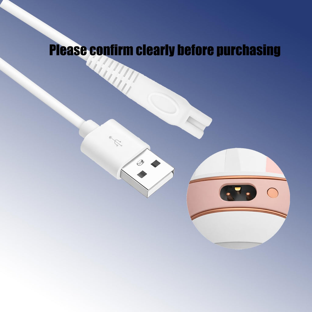 AZJCKEW USB Charger Cord Compatible with Finishing Touch Flawless Legs Shaver – 5V USB Power Cable for Women’s Electric Trimmer, 2-Pack (NOT for Flawless Body Razor and Flawless Nu Razor)