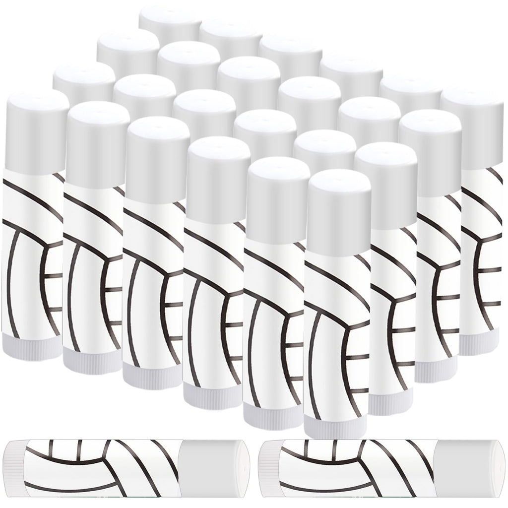 30Pcs Volleyball Lip Balm for Team Gifts Volleyball Party Favors Moisturizing Nourishing Lip Balm Gift Bulk Sports Lips Care for Players Teen Girls Men Women Sports Lovers Team Party Guest Supplies