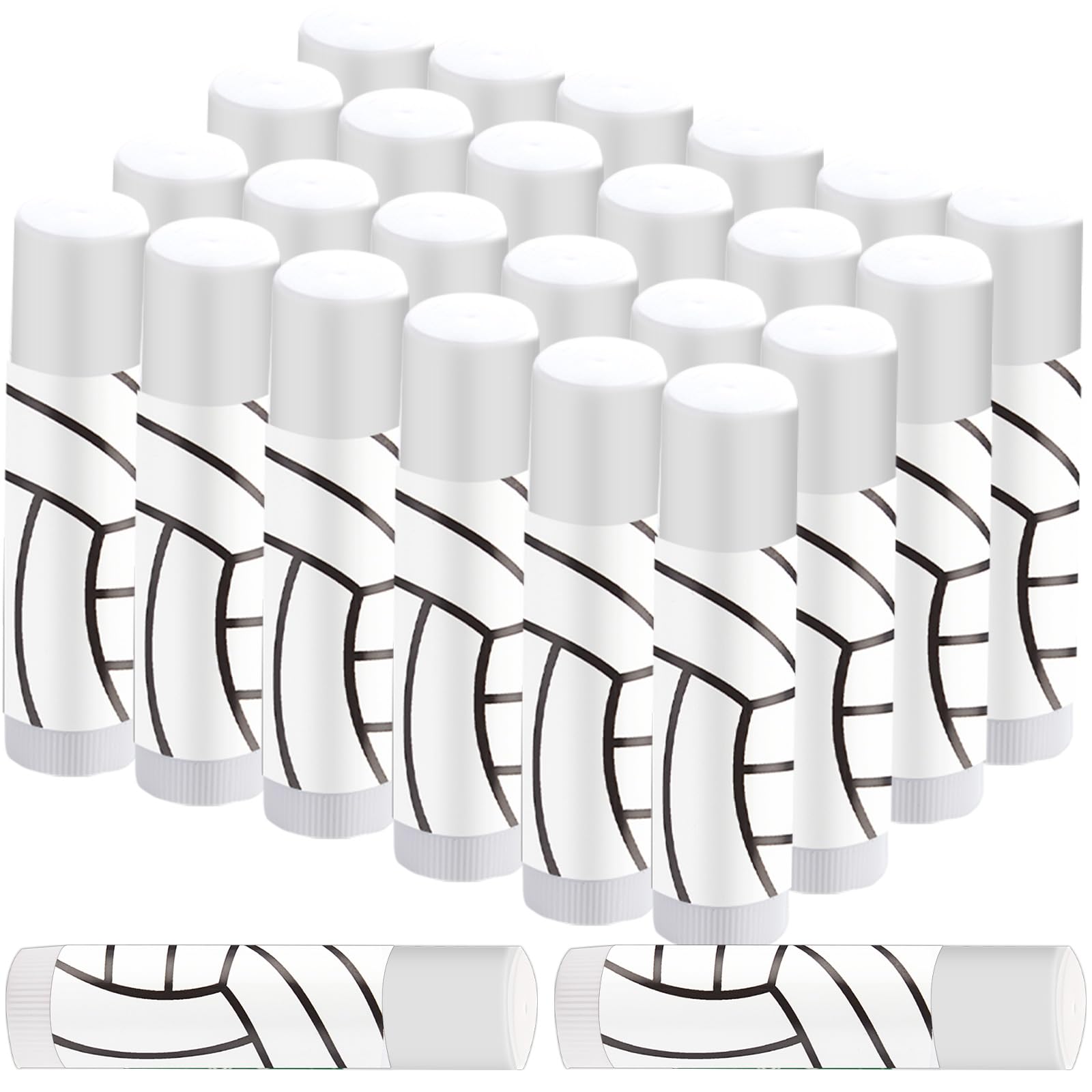 30Pcs Volleyball Lip Balm for Team Gifts Volleyball Party Favors Moisturizing Nourishing Lip Balm Gift Bulk Sports Lips Care for Players Teen Girls Men Women Sports Lovers Team Party Guest Supplies