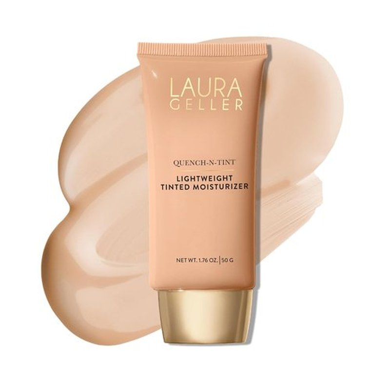 Laura Geller New York Quench-N-Tint Tinted Moisturizer - Lightweight Hydration & Buildable Coverage - 02 Light
