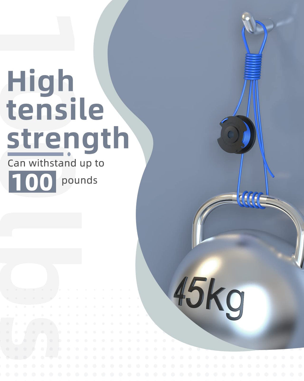 Weed Wacker String Replacement Compatible with Ryobi One+ AC14RL3A, 0.065'' String Trimmer Refill Line for Ryobi String Trimmer, 66 FT Autofeed Weed Eater String for Ryob 18V,24V,40V(6 Spools+1 Cap)