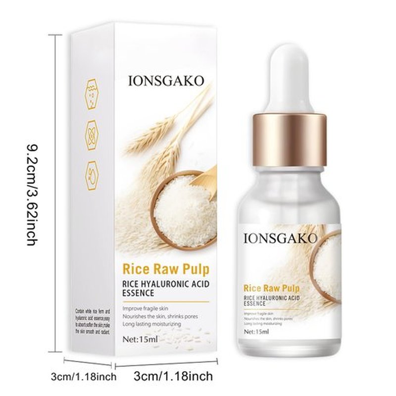 IONSGAKO Crema De Arroz para La Piel De Cara Y Cerrar Los Poros Quitar Manchas White Rice Serum for Face Essence Deep Moisturizing Nourishing Suero Crema Para Las Manchas En De La Cara(2PCS)