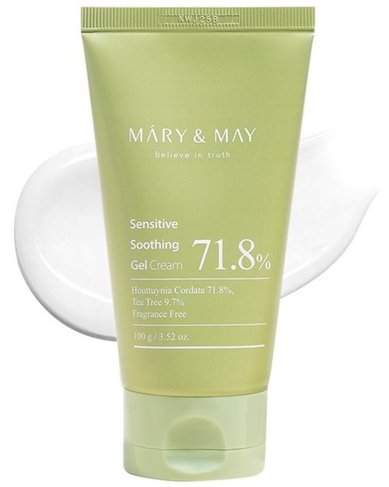 Mary&May Sensitive Soothing Gel Cream - Instant Cooling and Redness Relief, Pore-Tightening Face Cream with Tea Tree and Houttuynia Cordata Extracts - No Sticky, Refreshing Finish, 3.52oz.