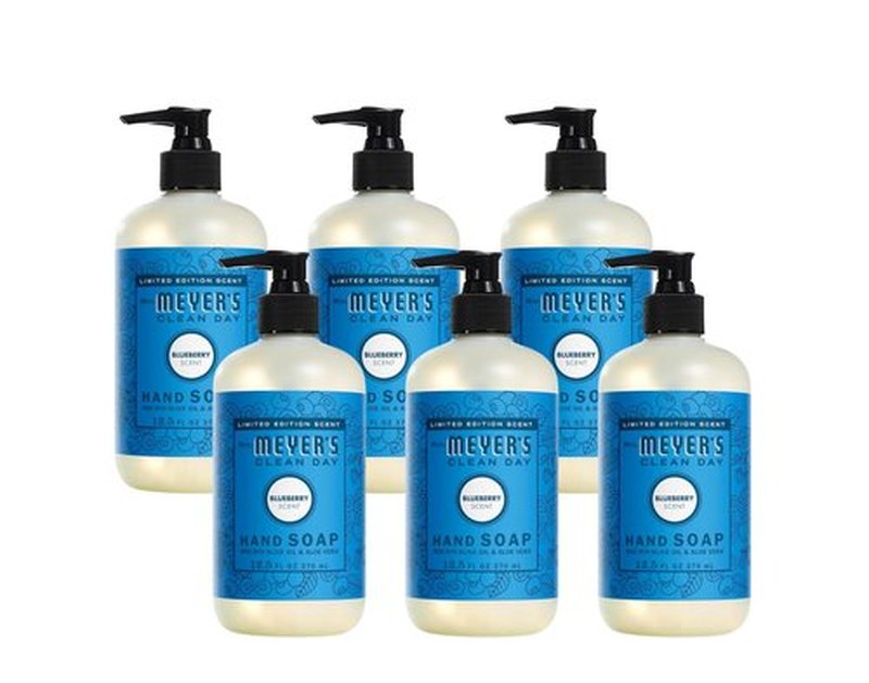Mrs. MEYER'S CLEAN DAY Liquid Hand Soap, Blueberry, 12.5 Fl Oz (Pack of 6)