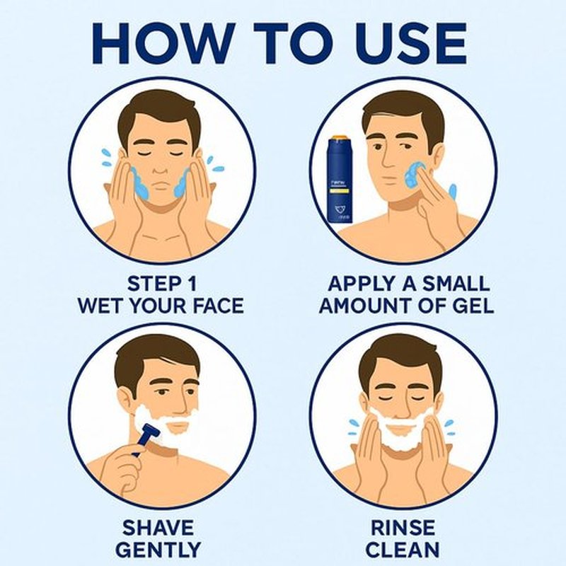 Regine Switzerland Fragrance-Free Shaving Gel - Hydrating Formula for Sensitive Skin, 7 oz