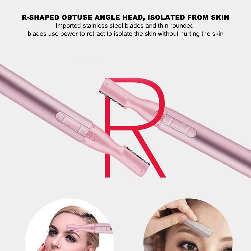 Electric Lady Shaver, Mini Womens Eyebrow Face Hair Trimmer, Hair Removal Tool with Disassembled Washed Cutting Head/ Design, for Face Body Arms Legs Underarms