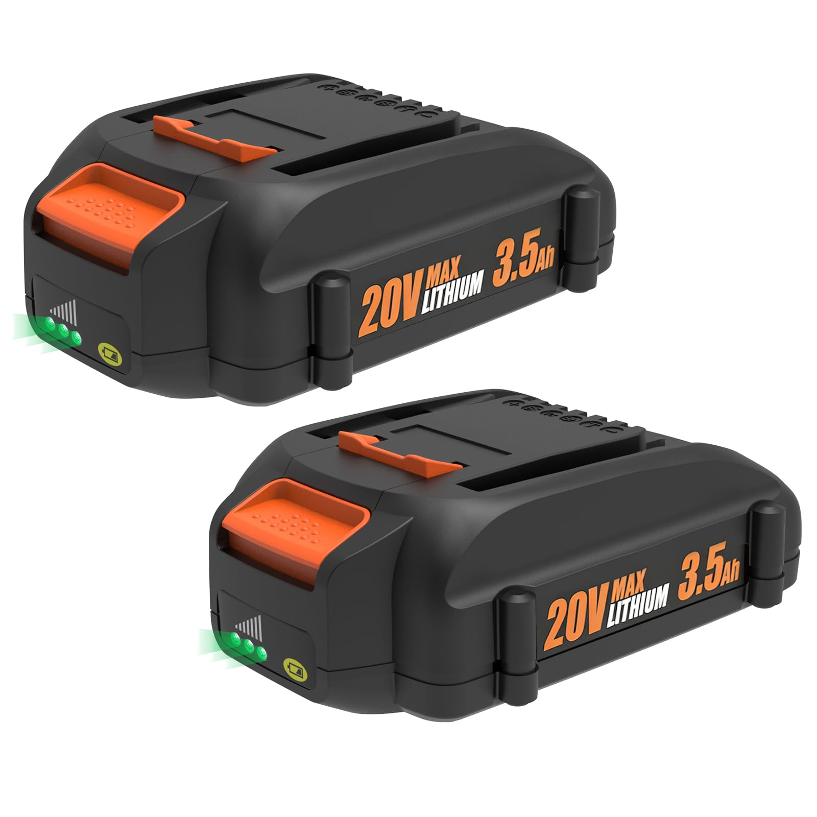 Ahomtikk 2 Pack 3.5Ah 20V Tool Battery Replacment for Worx Battery 20V Power Share WA3525 WA3520 WA3575 Replacs Worx 20 Volt Batteries for WG155s WG251s WG890 WG891