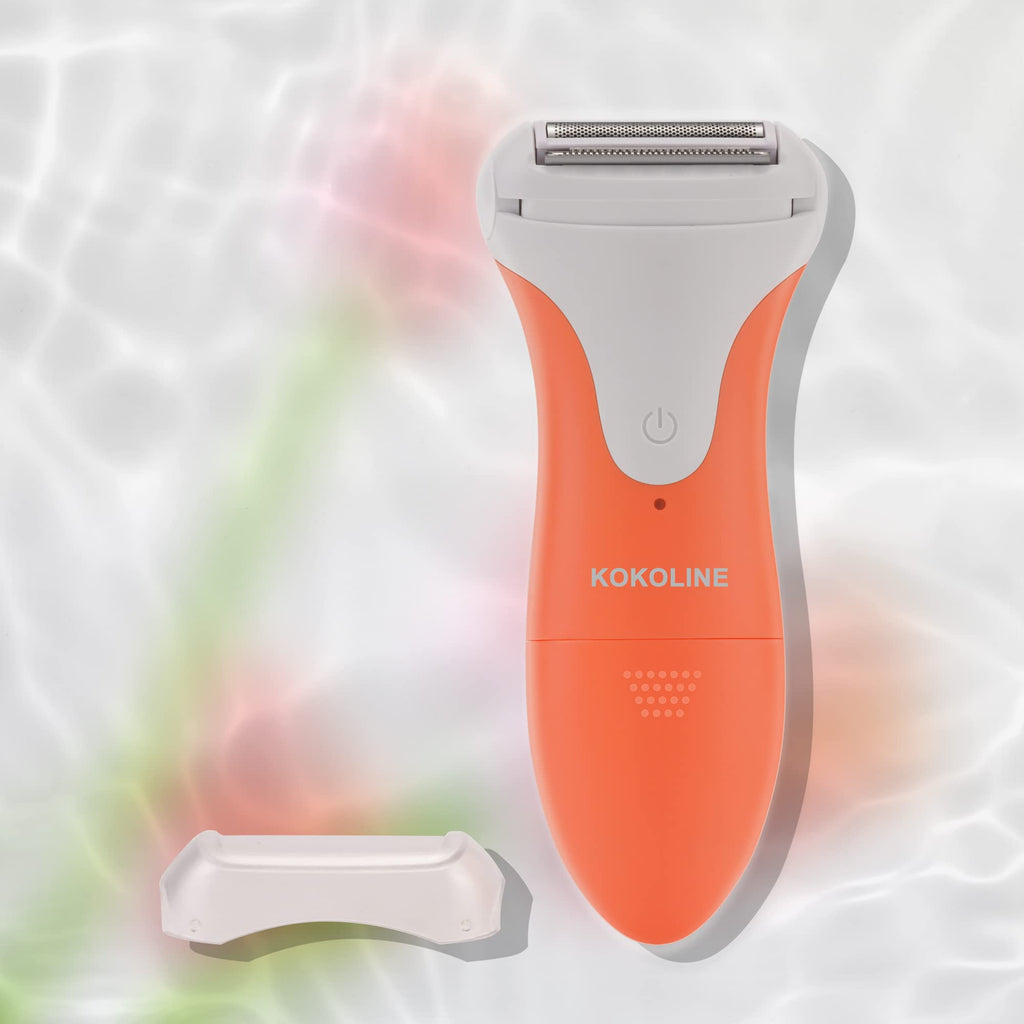 Kokoline Women's Electric Razor | Wet & Dry Shaver for Legs,Bikini, Underarms with Bikini Trimmer & Hypoallergenic Foil for Sensitive Skin,pink/uy6x