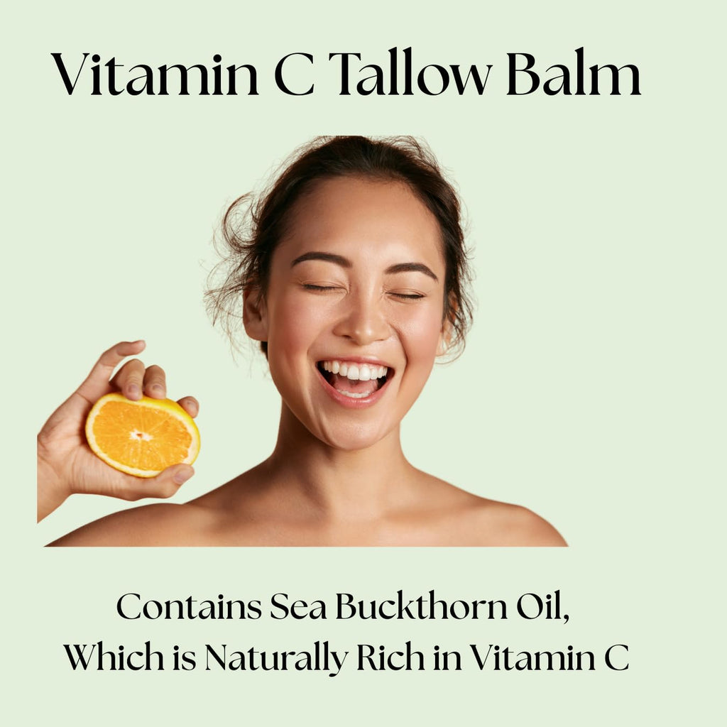 Aspen Kay Naturals Handmade Grass Fed Beef Tallow Balm with Turmeric and Vitamin C for Face and Body, Organic Vanilla Turmeric Skin Moisturizer for Dull Dry Skin, Natural Glow, 2 fl oz, Made in USA