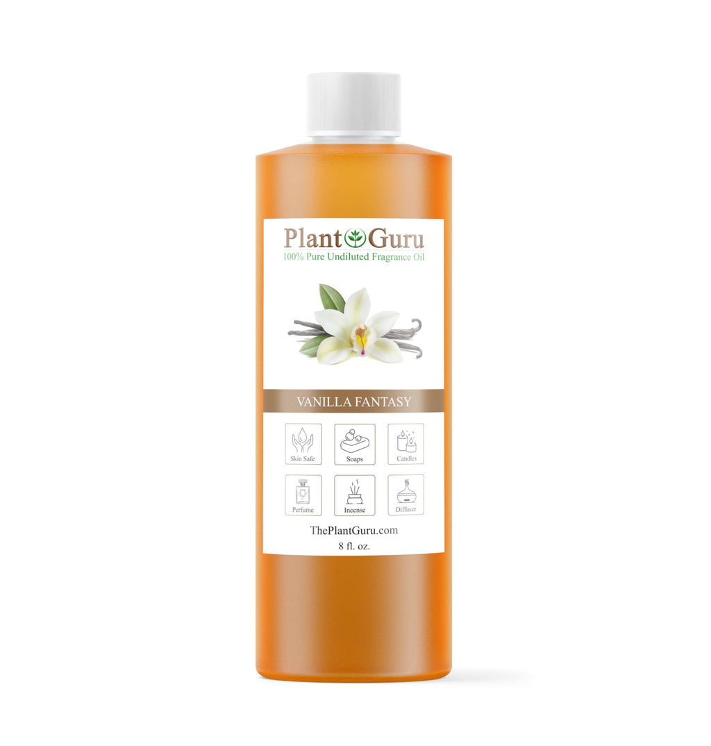 Vanilla Fantasy Fragrance Oil 8 fl. oz. Scented Oil for DIY Soap Making, Candles, Bath Bombs, Body Butters. Used in Aromatherapy Diffusers, Burners and Warmers. Great Addition to Lotions and Creams.