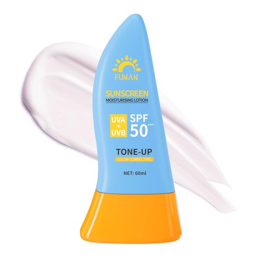 FUNAN Face Sunscreen SPF 50+ | Waterfull Tone-Up Serum | Oil-Free & Oxybenzone-Free | 2.1 Fl Oz