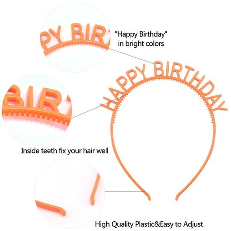 Aprince 12PCS Happy Birthday Headband for Women Girls Crown Hat Gifts Candy Its My Birthday Headband Tiara Party Accessories Decorations