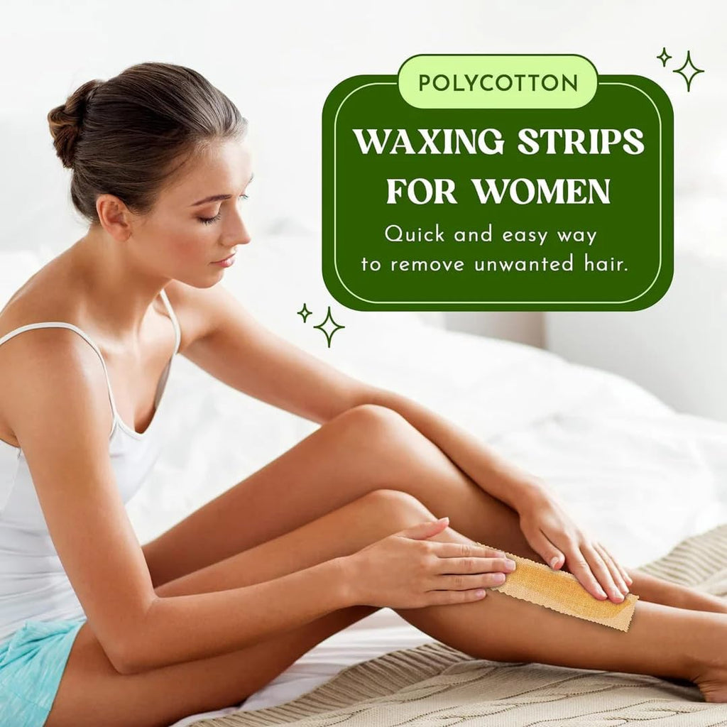 MOOM USDA Organic Sugar Wax Hair Removal Kit with 12 oz wax & 48 Strips