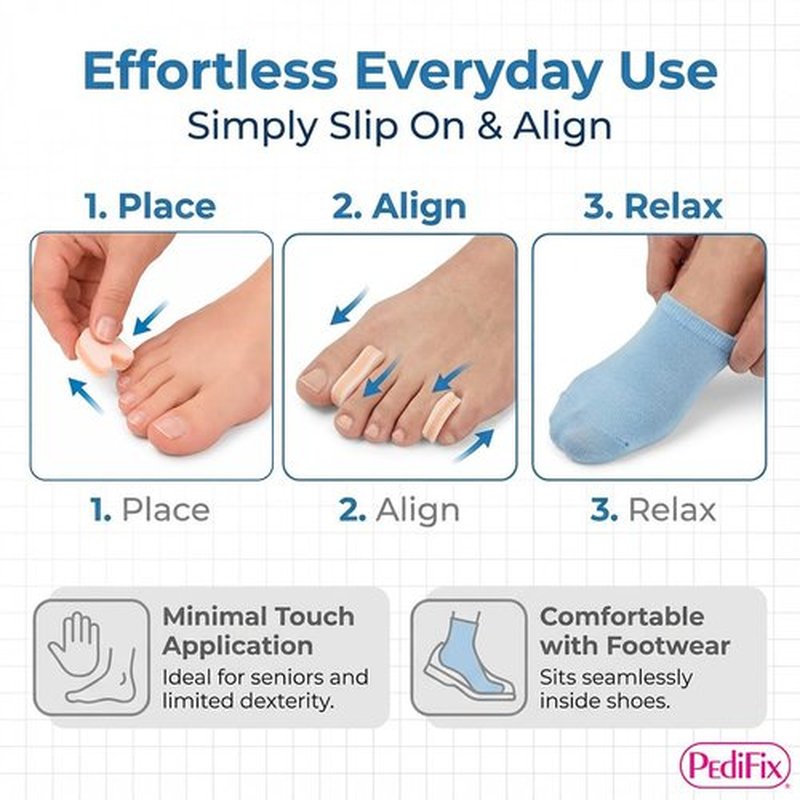 Pedifix 3-layer Toe Separators, 6 Count, Small