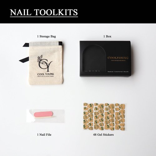 Handmade Press on Nails Square Shaped Artificial Nails Acrylic Press On Nails Handmade Colorful Press On Nails Stick On Nails For Women Woman Gifts COOLYOUNG 10 PCS, Size M