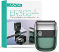 VOYOR Foil Shaver - 2 in 1 Portable Electric Razor for Men | Rechargeable & IPX6 Washable ER300 (Green)
