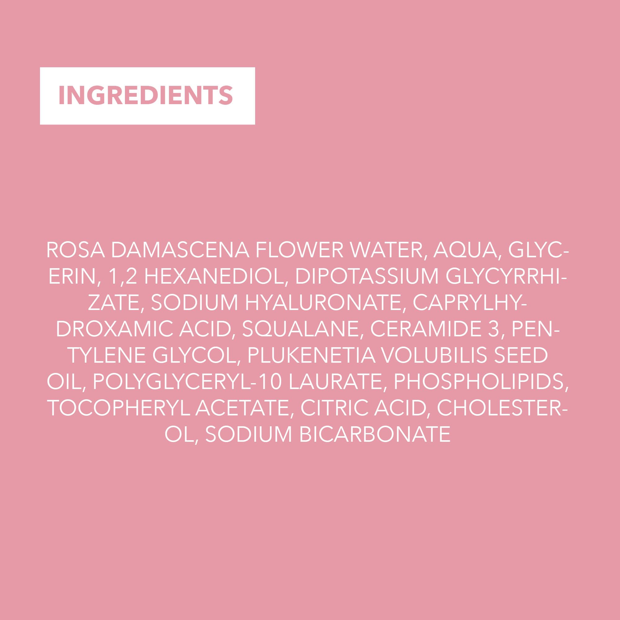 RARE Paris - Exception Rosée - Regenerating Facial Mist - Hydrating & Refreshing - With Ceramides & Omega-3 & 6 - Brightening, Firming & Revitalizing Rose Water - For Radiant Skin - 1.69oz