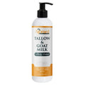 Tallow & Goat Milk Body Lotion for Sensitive Skin, Organic moisturizing Lotion - Soothes Dry skin, Goat Milk face and body Moisturizer - Handmade Tallow for skin cream (12 OZ, Unscented)