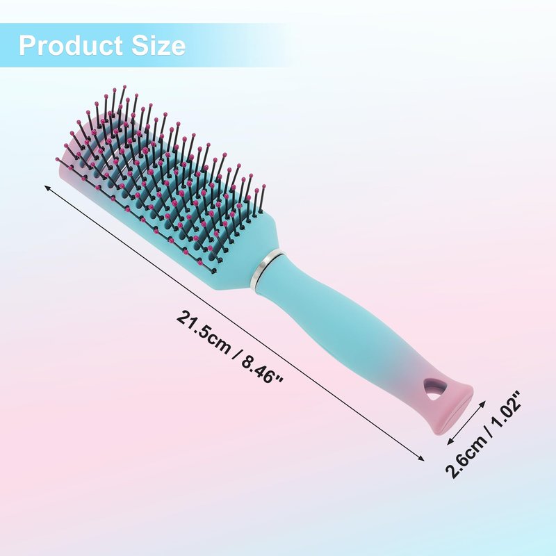 VOCOSTE Vented Hair Brush, Styling Brush with Ball-Tipped Bristles, Vent Brush for Blow Drying Wet, Short, Curly, or Straight Hair, Hair Brushes for Women and Men, Lake Blue