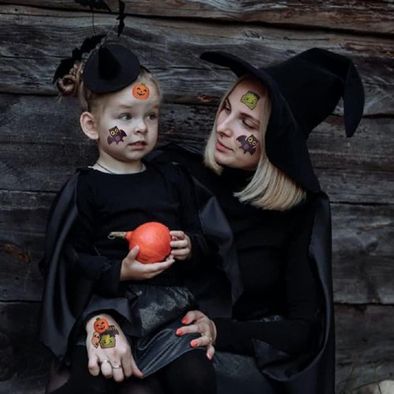 300 Halloween Temporary Tattoos in 6 Designs, Great For Birthday Party Favors, Classrooms, Favor & Goody Bags, And Party Supplies, 2" Inches Assorted
