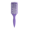 Skiennix Curl Defining Brush - Vented Detangling Tool for Curly Hair | Lightweight & Curved Design (Purple)