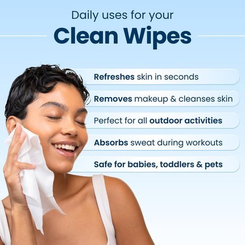 Clean Skin Club XL Face Wipes - Extra Moist Makeup Removing Towelettes | Fragrance-Free, 30 Ct