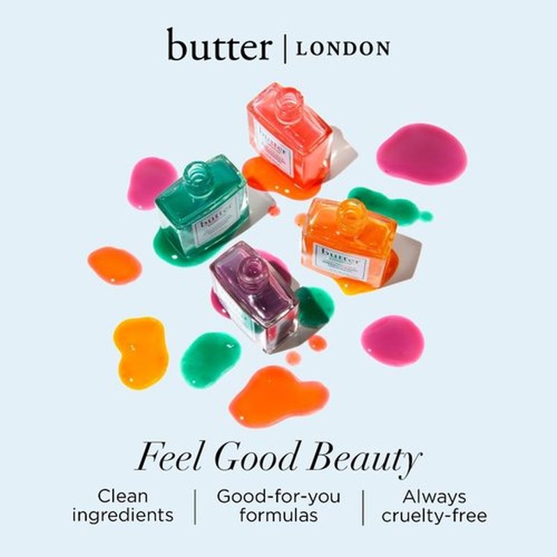 butter LONDON Nail Strengthener - Nourishing Pink Translucent Finish for Damaged Nails | Revitalize & Rejuvenate Nail Beds