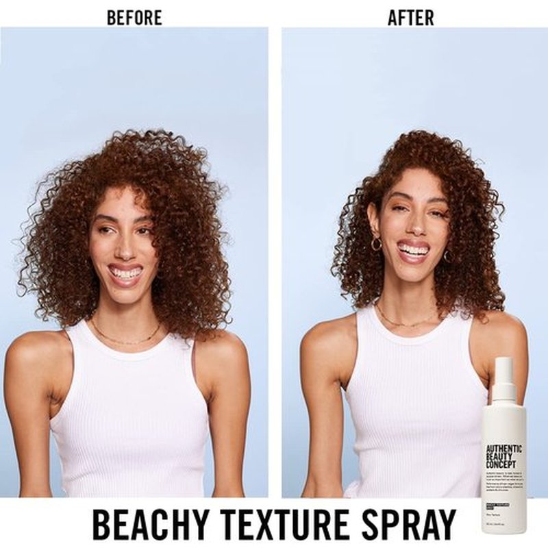Authentic Beauty Concept Beachy Texture Spray - Texturizing Styling Spray for Soft, Tousled Waves | Vegan & Cruelty-Free | 8.4 fl. oz