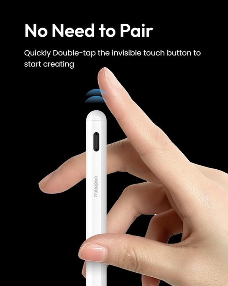 Metapen A8 iPad Pencil - Fast Charging Stylus Pen with Magnetic Attachment for iPad 2018-2026 | Compatible with Pro, Air, Mini