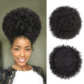 AISI QUEENS Extra Large Afro Puff Drawstring Ponytail for Women,Big Black Afro Kinky Curly Hair Bun Synthetic Hairpieces Clip in Hair Extensions for Black Women Girls (Extra Large,1B#)