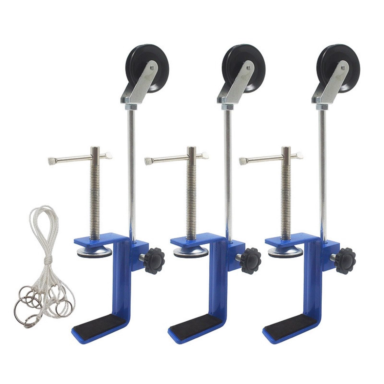 Laboratory Bench Clamp, Reinforced Bench Clamp with Pulley Simple Structure Multipurpose Table Mount Clamp for School Education Science Experiment Tools Teacher Supply