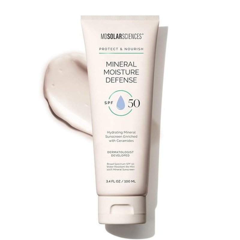 MDSolarSciences Mineral Moisture Defense SPF 50 Sunscreen - Hydrating Protection for Body & Face