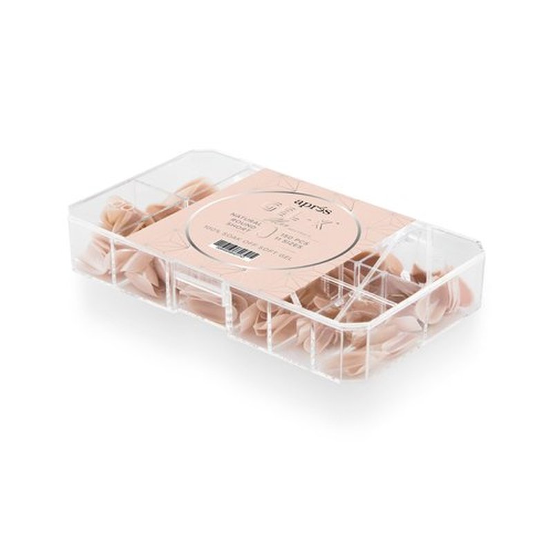 Apres Neutrals Gel-X Alex Box Of Nail Tips, 11 Sizes 00-9, Soft Gel Nail Tip Box, Nail Extensions (150pcs) (Natural Round Short, 150pcs)