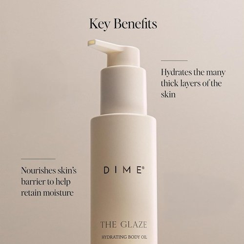 DIME Beauty Glaze Body Oil - Fast-Absorbing, Non-Greasy Hydrating Oil with Argan & Jojoba | 4 oz / 120 ml