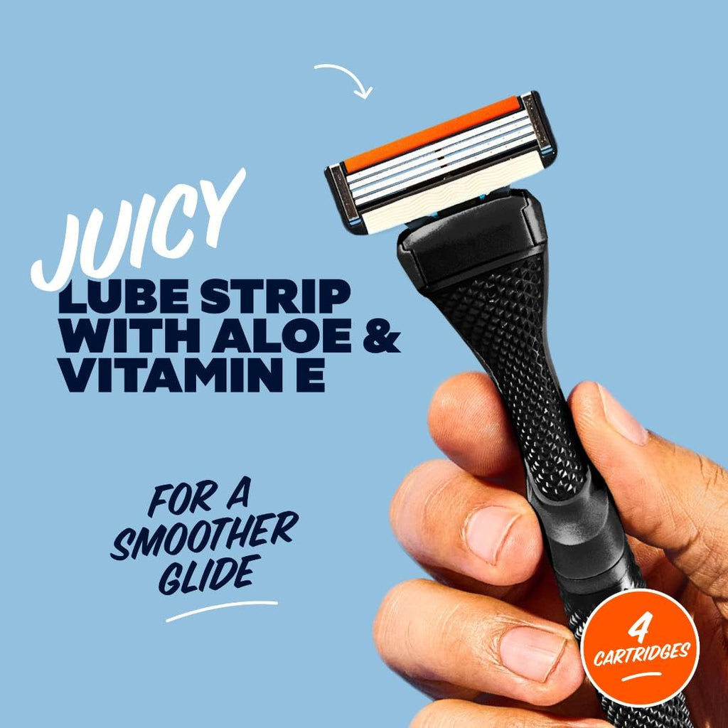 Dollar Shave Club | The Guest Pass Shave Set | 2 Swift Rinse Refill Cartridges, 1 Handle (Black), 1 Razor Cover, Razors for Men