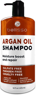 Argan Oil Shampoo - Sulfate Free with No Parabens - Moroccan Botanicals for Women and Men - Professional Moisturizing, Anti Frizz, Hydrating Solution for Dry, Wavy, Curly and Color Treated Hair