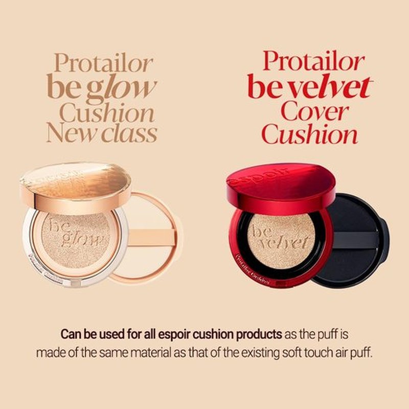Espoir Be Velvet Air Puff 5-Pack - Flawless Makeup Sponge Applicator for Liquid Foundation & Powder