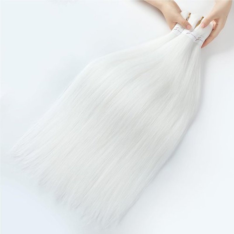 Braiding Hair Pre Stretched 26inch 3 Packs White Braiding hair Extensions Synthetic Crochet Braids, Hot Water Setting Professional Soft Yaki Texture. (26inch(3Packs),White#)