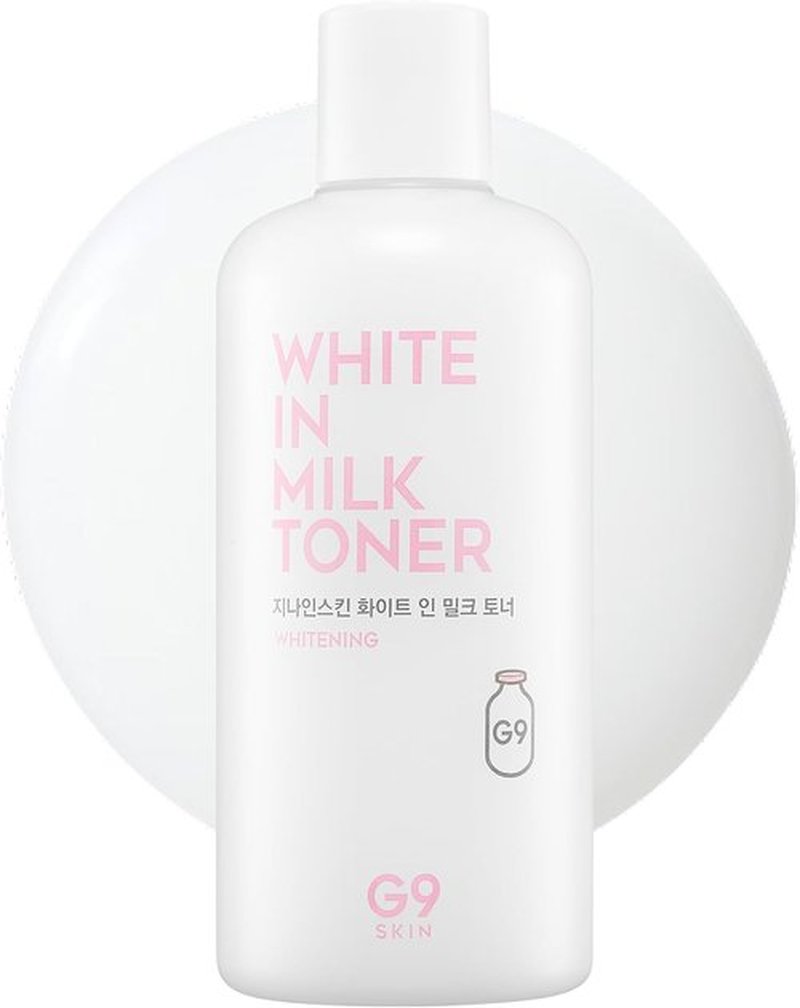 G9SKIN White In Milk Toner - Hydrating & Brightening Facial Toner with Milk Protein | 300ml / 10.14 Fl.Oz