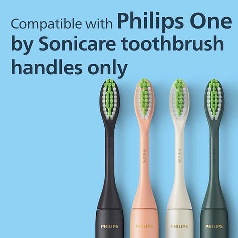 Philips One by Sonicare Brush Heads - 2-Pack, White | Superior Cleaning for Healthy Teeth