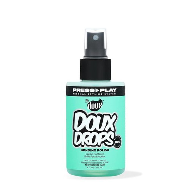 Doux DOUX DROPS Bonding Polish Spray - Anti-Humidity Hair Smoother & Heat Protectant for Curly Hair - 4 oz