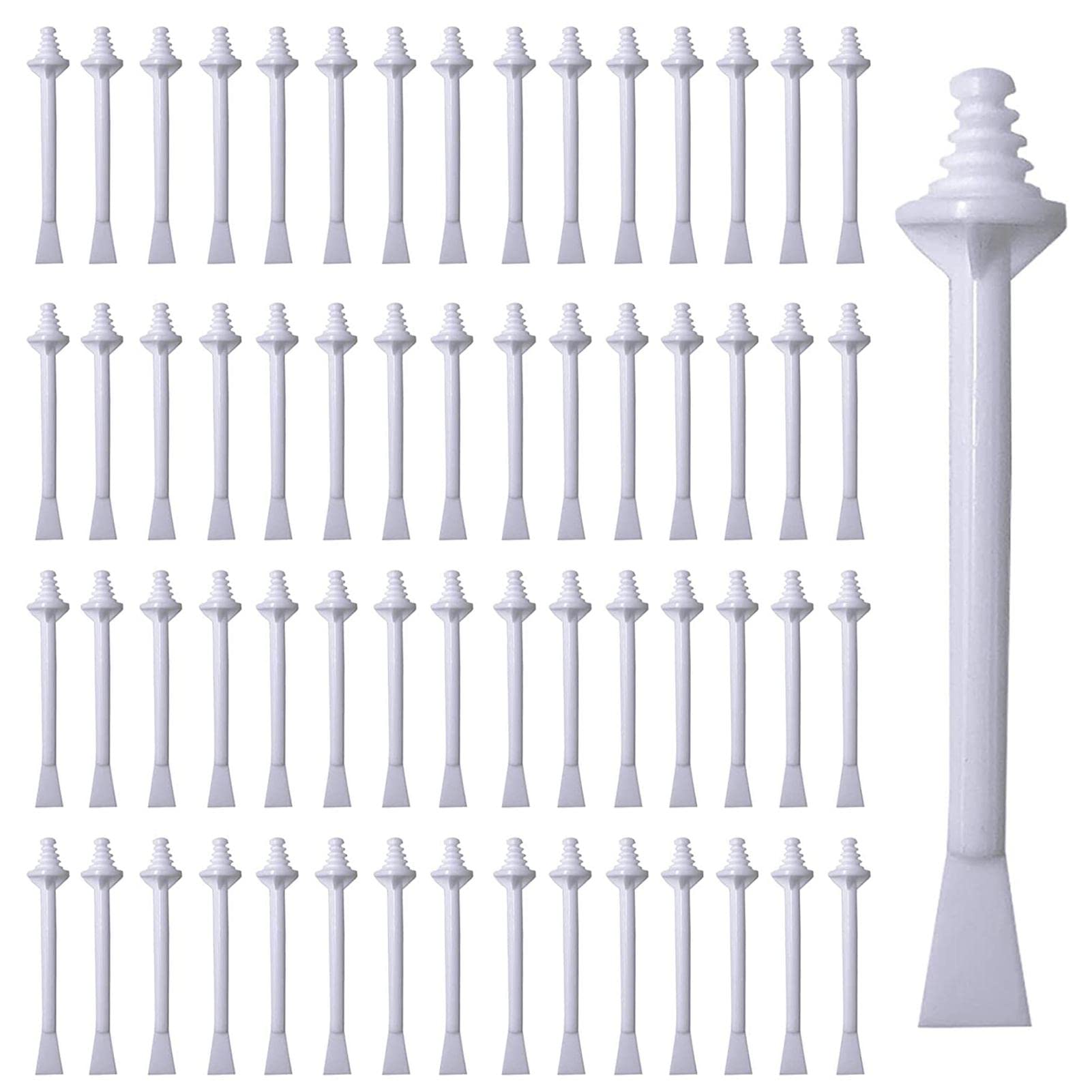 60pcs Nose Wax Applicators, Nose Wax Sticks, N-ose Hair W-ax Applicators, W-ax Sticks Applicator, for Nostril Cleaning and N-ose Hair Removal, Available for Men and Women(White,SIZE:60pcs)