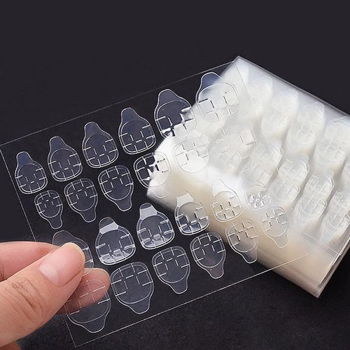 Mwellewm 1200 Pcs 50 Sheets Double Side Glue Nail Sticker for Press on Nail Sticky Tabs,Waterproof Breathable False Nail Tips Jelly Adhesive Tabs Nail Glue
