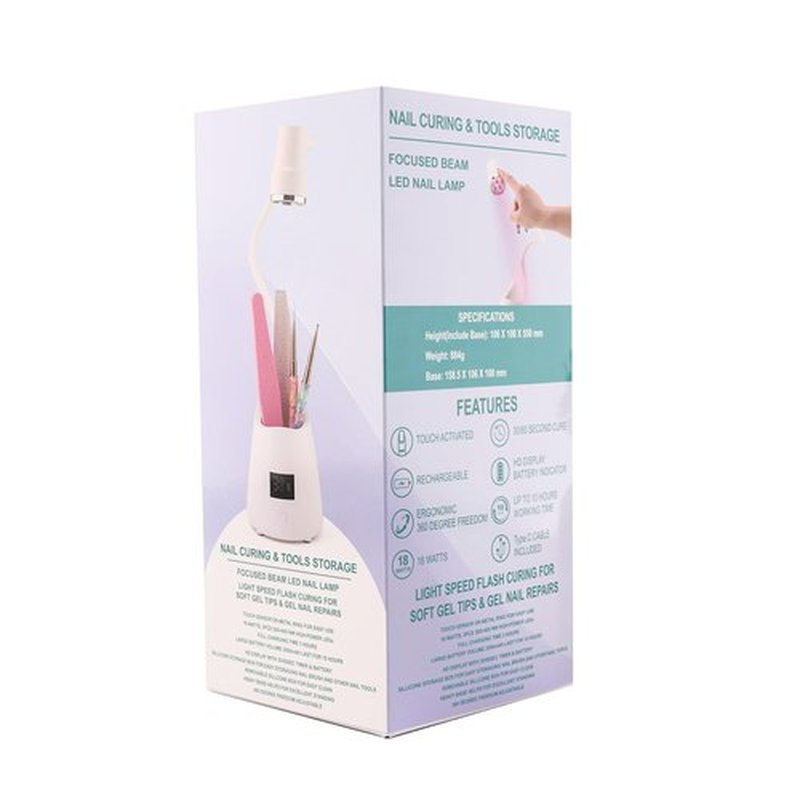 Sewinde Touch Switch Gel X Lamp, Flash Cure Nail Lamp, Rechargeable Cordless UV LED Light with Timer, Gooseneck Gel Nail Dryer, Fast Curing Lamps for Professional and Home Use