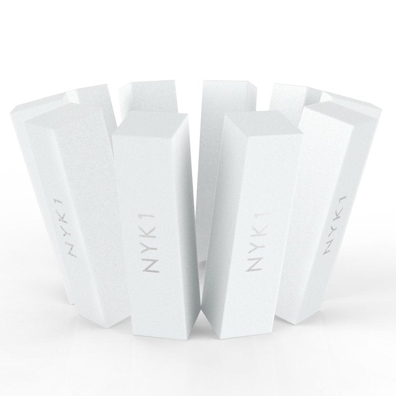 White Nail Buffer Sanding Block - (Pack of 10) NYK1 Professional Salon Quality Grit Nail Buffer File for Sanding, Filing Natural, Shellac or Acrylic Gel Nails