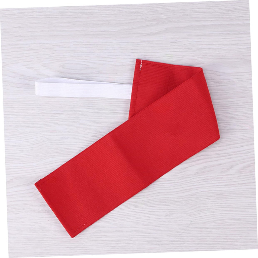 Ciieeo 2Pcs Adjustable Soccer Captain Armband - Bright Red Nylon Band for Football Rugby Basketball - Suitable for All Ages Perfect for Training and Matches