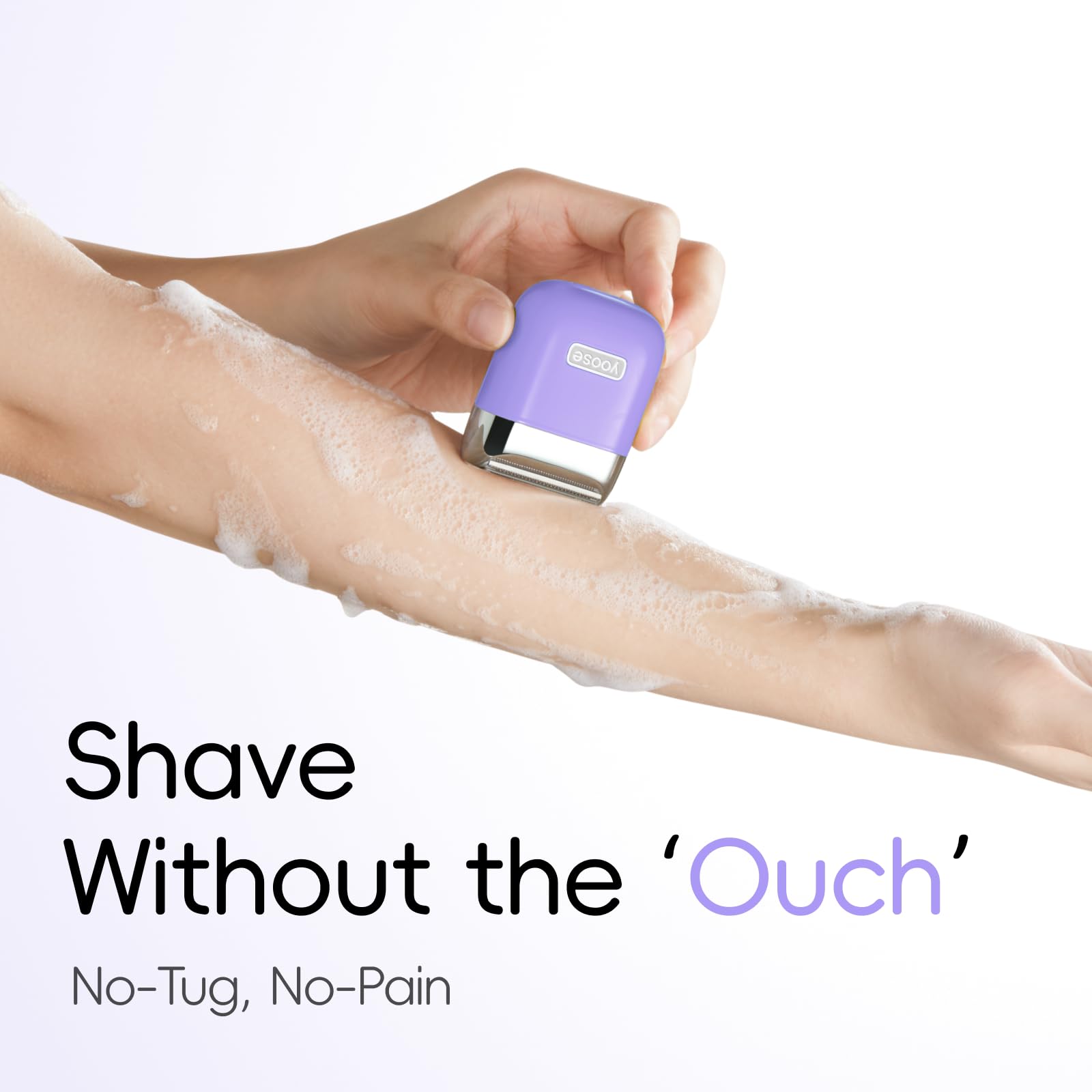 yoose Electric Razors for Women, IPX7 Alloy Body Bikini Trimmer for Women (USB-C, Trimmer Comb, Multi Shaving Modes), Portable Size, Taro Purple