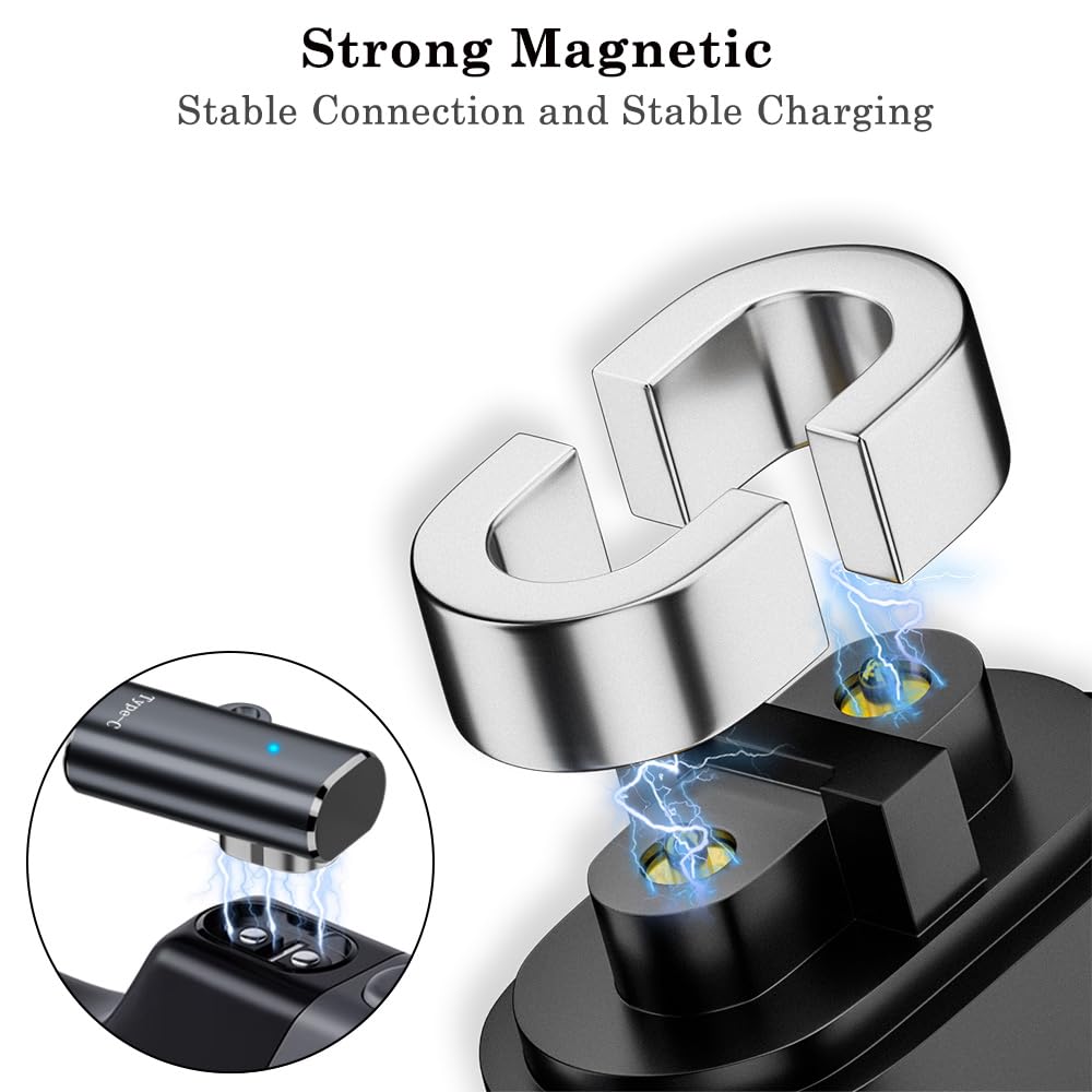AuviPal USB C Magnetic Charger Adapter for AfterShokz Aeropex, Shokz OpenComm, OpenRun, OpenRun Pro, OpenRun Mini and OpenRun Pro Mini - 2 Pack, Gray