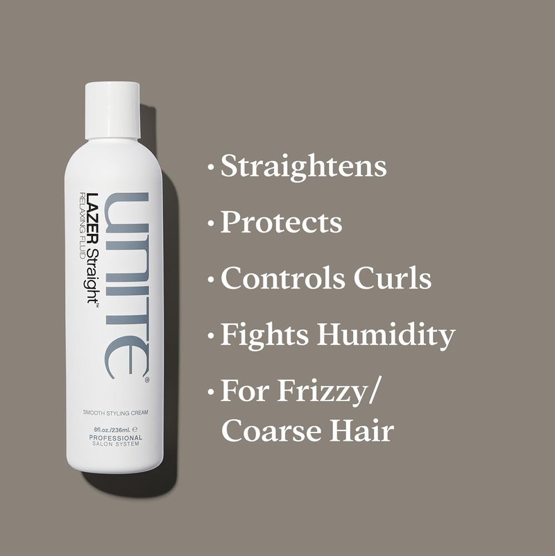 UNITE Hair - LAZER Straight Relaxing Fluid - Anti-Humidity & Frizz Control - 8 Fl Oz